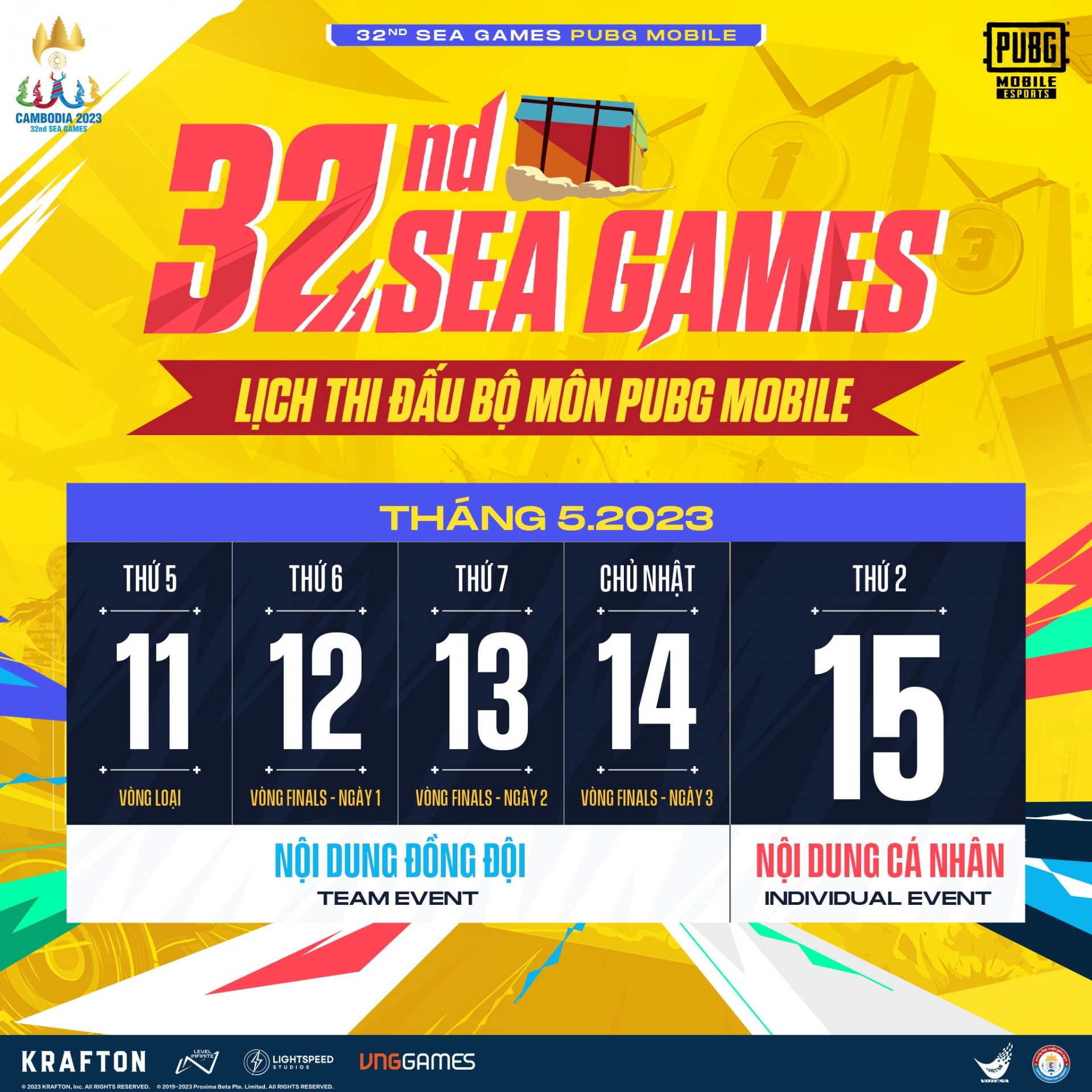 Lịch thi đấu PUBG Mobile tại SEA Games 32 mới nhất 278855