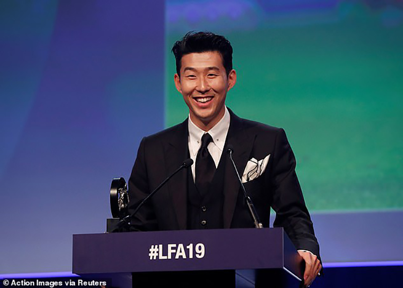 Son Heung-min, hàn quốc, Son Heung-min giành giải thưởng, Tottenham, Premier League, cầu thủ xuất sắc nhất năm