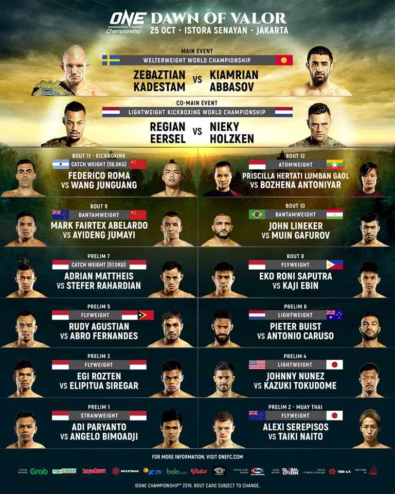 ONE Championship, trực tiếp ONE Championship, ONE, ONE: DAWN OF VALOR