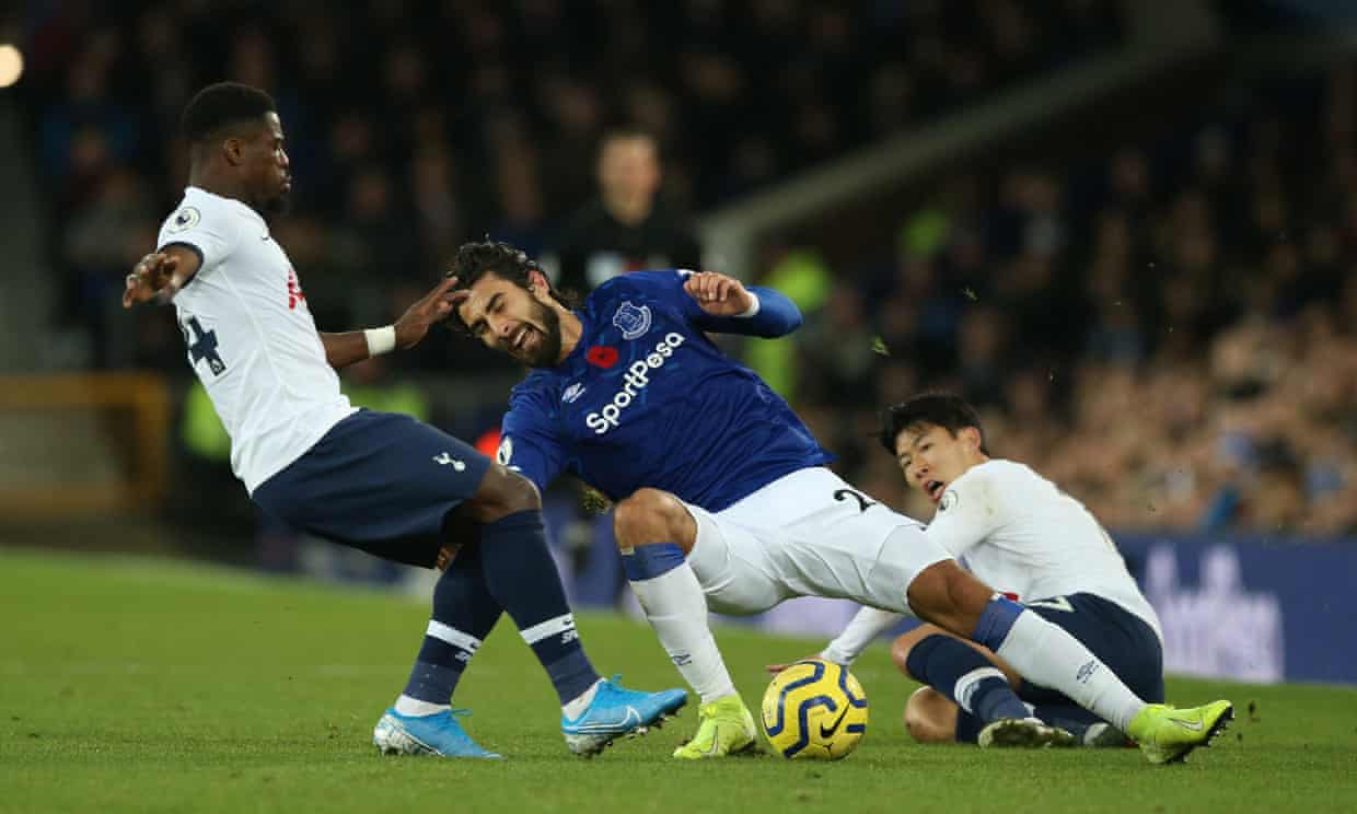 Everton vs Tottenham, Son Heung-min, Andre Gomes chấn thương, chấn thương kinh hoàng, Son thẻ đỏ, Tottenham, Andre Gomes, Son phạm lỗi