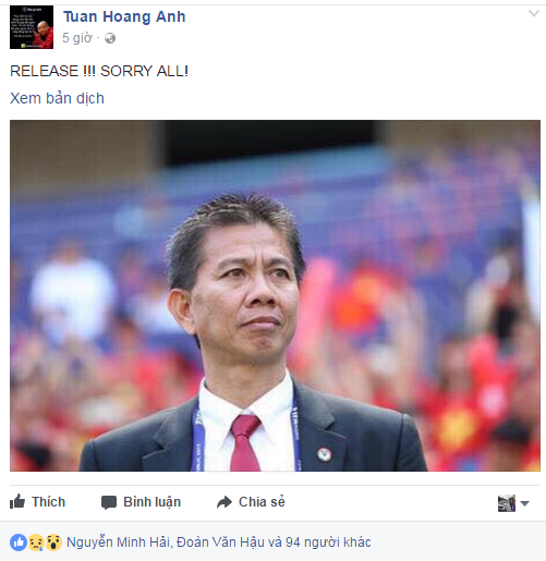 Hoàng Anh Tuấn,u19 việt nam, U20 Việt Nam,HLV Hoàng Anh Tuấn từ chức,HLV Hoàng Anh Tuấn, từ chức