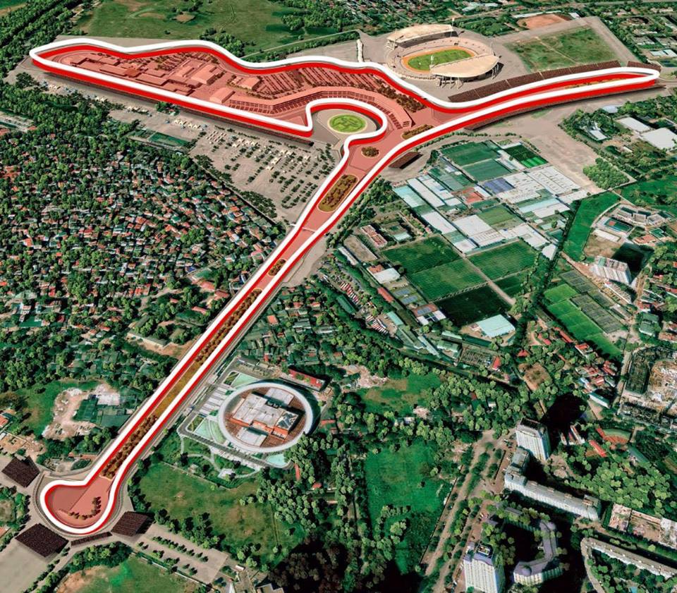 Hình ảnh mô phỏng chặng đua F1 tại Mỹ Đình