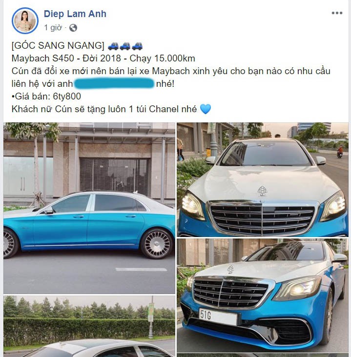 Diep Lam Anh ban Mercedes-Benz Maybach