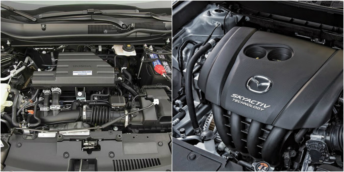 Động cơ 1.5L DOHC Turbo trên Honda CR-V và động cơ SkyActiv-G2.5L trên Mazda CX-5