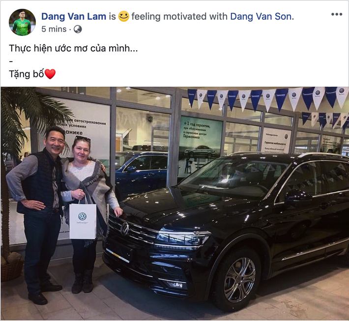 đặng văn lâm, đặng văn lâm đi xe gì, volkswagen tiguan