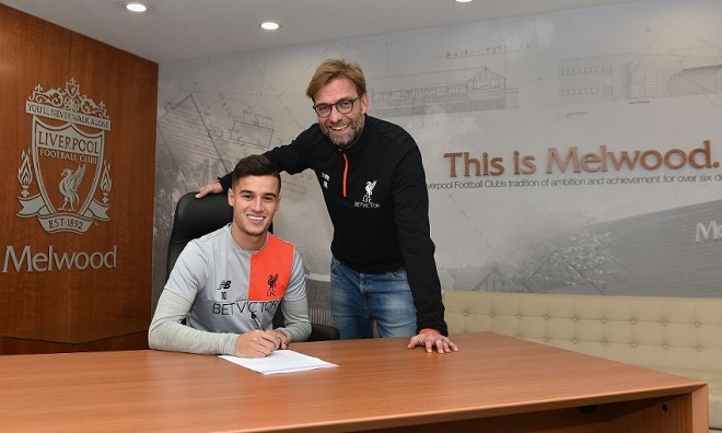 Coutinho gia hạn hợp đồng, trở thành cầu thủ hưởng lương cao nhất lịch sử Liverpool