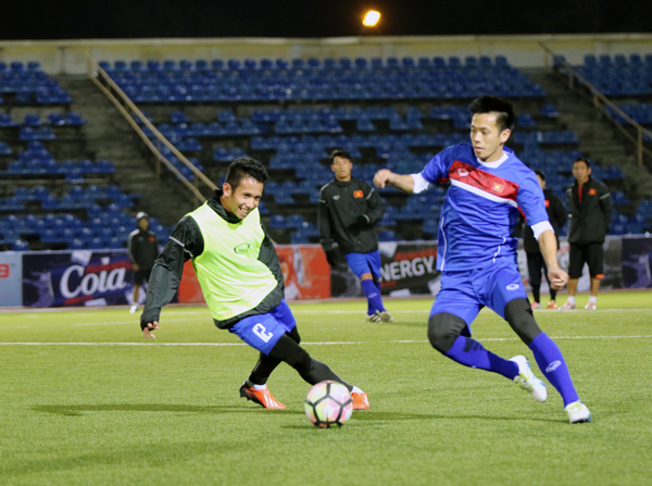 đội tuyển Việt Nam nỗ lực luyện tập trước trận gặp Afghanistan