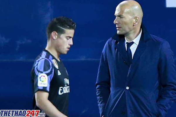 HLV Zidane lên tiếng sau thông tin bị James chửi thề