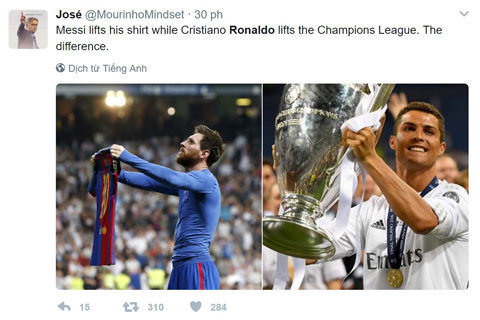 NHM nhắc lại vụ việc Messi nâng áo ăn mừng tại Bernabeu
