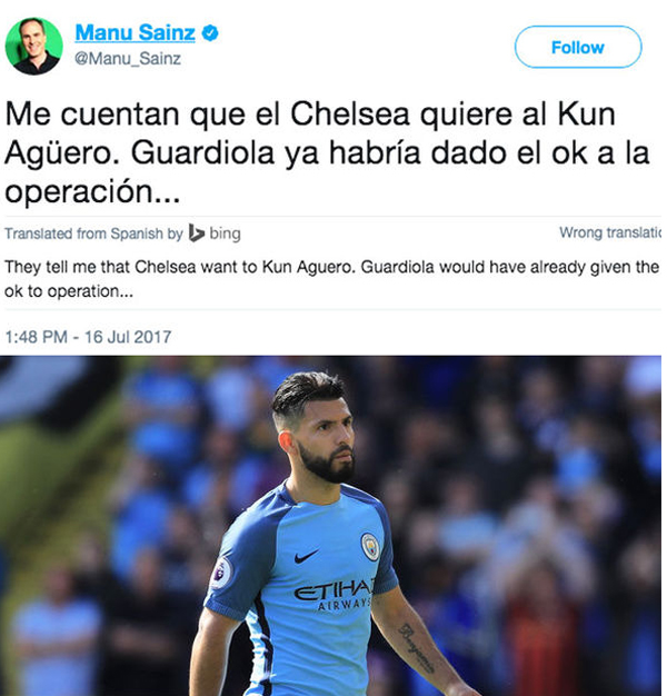 Chelsea được 'bật đèn xanh' vụ Aguero