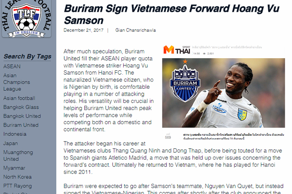 bóng đá Việt Nam, tin tức bóng đá Việt, V-League, tin tức V-League, Thai League, chuyển nhượng V-League