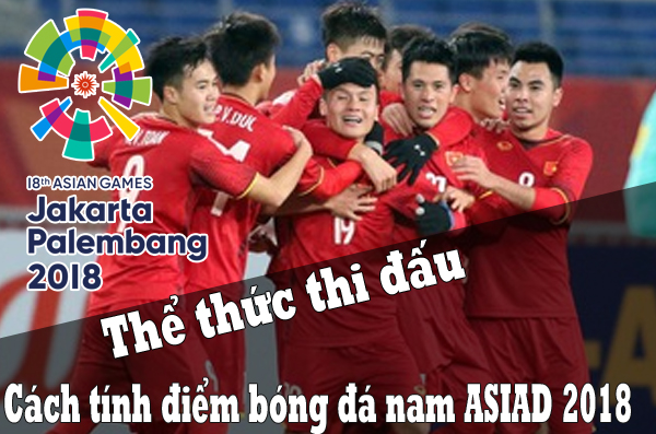 bóng đá ASIAD, U23 Việt Nam, Thể thức thi đấu bóng đá ASIAD, cách tính điểm bóng đá ASIAD 2018