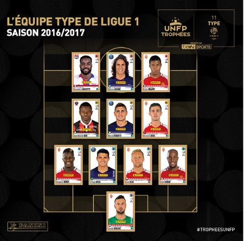 Cavani, Mbappe, ligue 1, monaco, PSG, đội hình tiêu biểu Ligue 1
