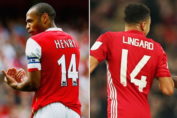 Jesse Lingard, Thierry Henry, Manchester United, Arsenal
