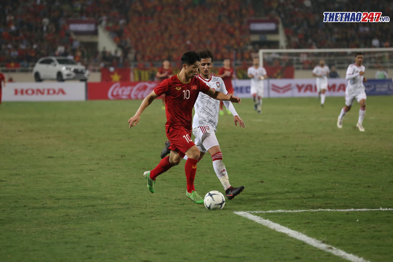 Cong Phuong played relatively well after coming off the pitch (Photo: Le Thanh)