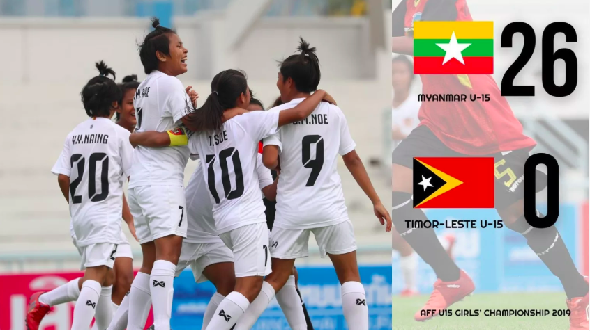 U15 nữ Myanmar vs Timor Leste, Giải vô địch U15 nữ Đông Nam Á