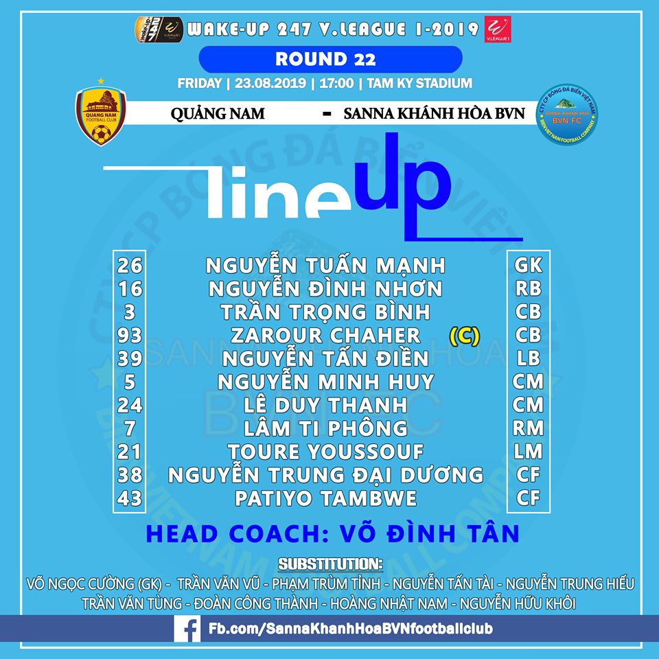 Trực tiếp Quảng Nam vs Khánh Hoà, quảng nam vs khánh hoà, trực tiếp vòng 22 v-league 2019