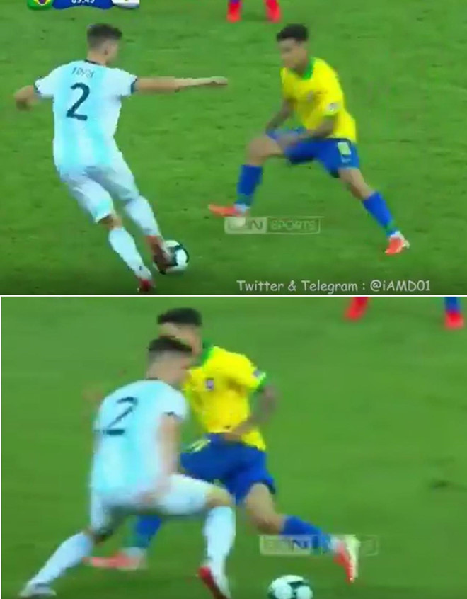 Coutinho, làm nhục, xấu hổ, qua mặt, Juan Floyth, Argentina vs Brazil, copa america 2019