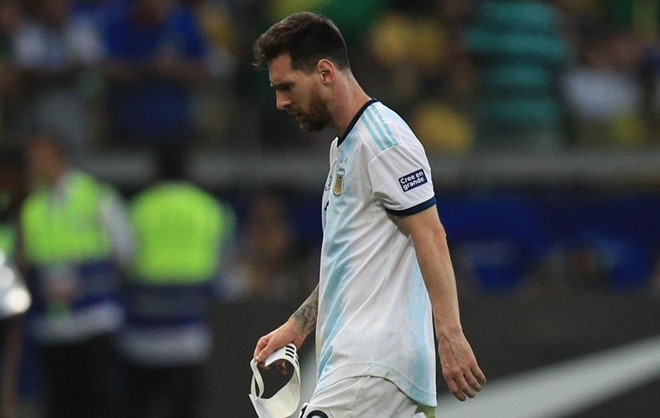 Lionel Messi, bị loại, Copa America 2019, Argentina, Brazil vs Argentina, mess buồn, argentina thua, bại trận, thất bại