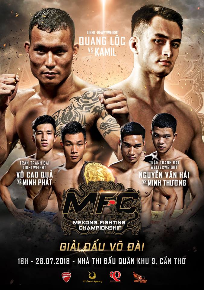 Mekong Fighting Championship, MFC, Johny Trí Nguyễn, Saigon Sports Club, Trần Quang Lộc vs Nguyễn Văn Kamil, Minh Phát vs Cao Quả, Minh Thương vs Văn Hải