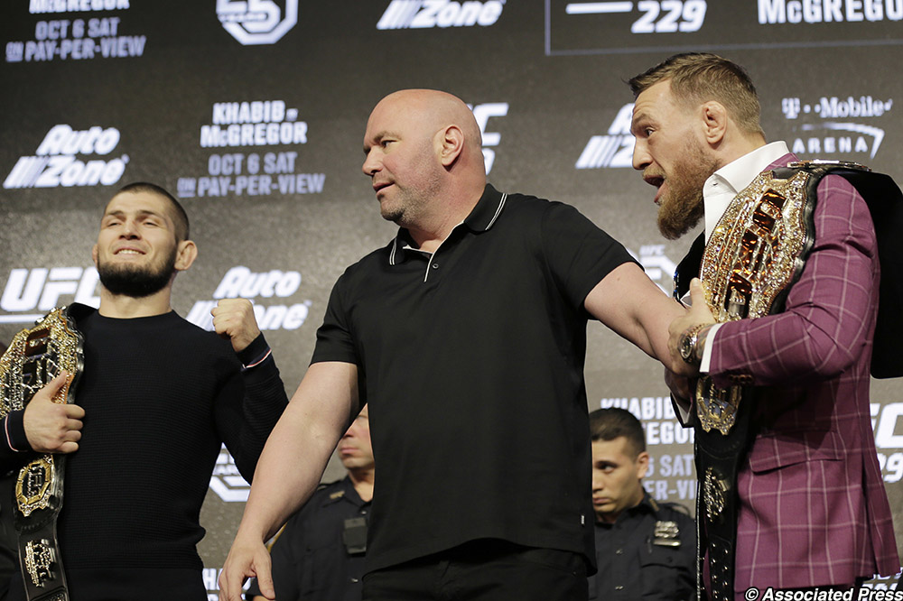 UFC 229, Conor vs Khabib, tâm lý chiến Conor, họp báo UFC 229, chủ tịch UFC Dana White 