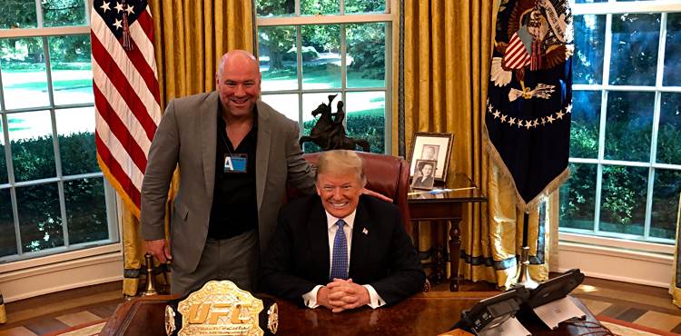 ufc, dana white, tổng thống mỹ donald trump, donald trump ca ngợi trận đấu ufc 231, max holloway, brian ortega