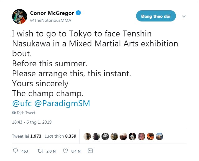 mma, conor mcgregor, thần đồng kickboxing nhật bản, tenshin nasukawa, 