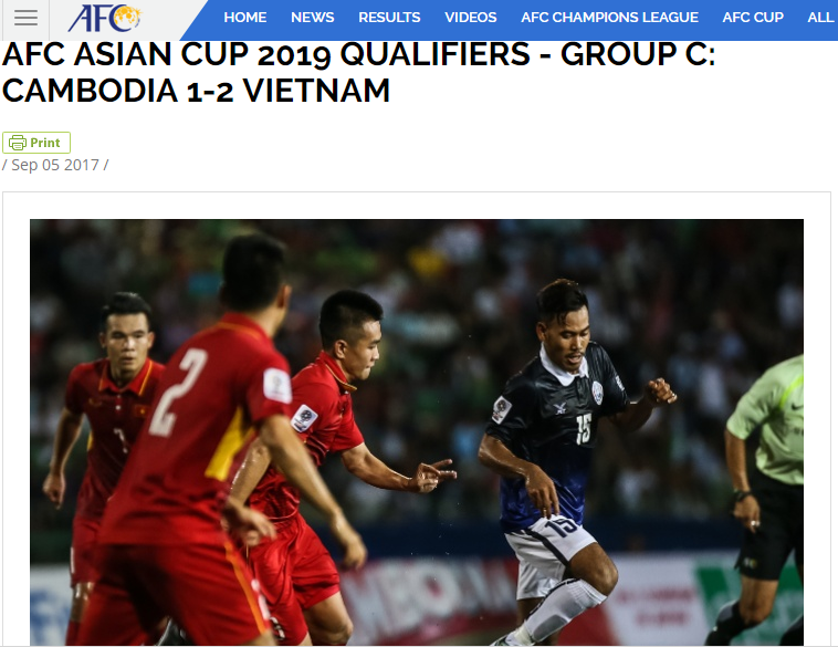 afc, viêt nam, campuchia, vong loai asian cup, world cup 2018