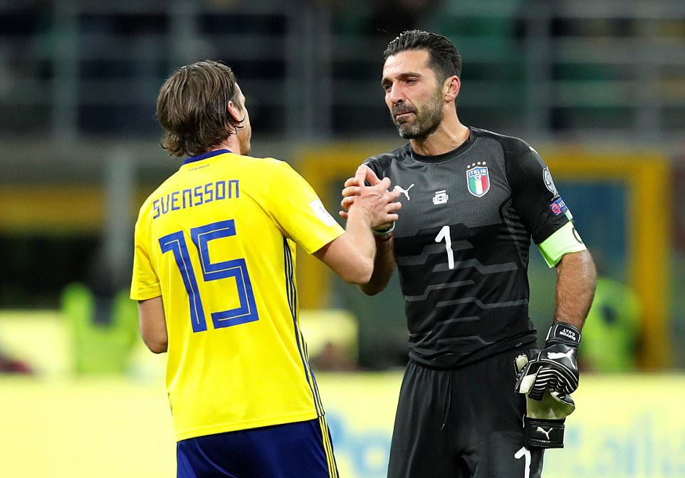 Italia 0-0 Thụy Điển, vong loai world cup 2018, italia lỡ world cup, buffon