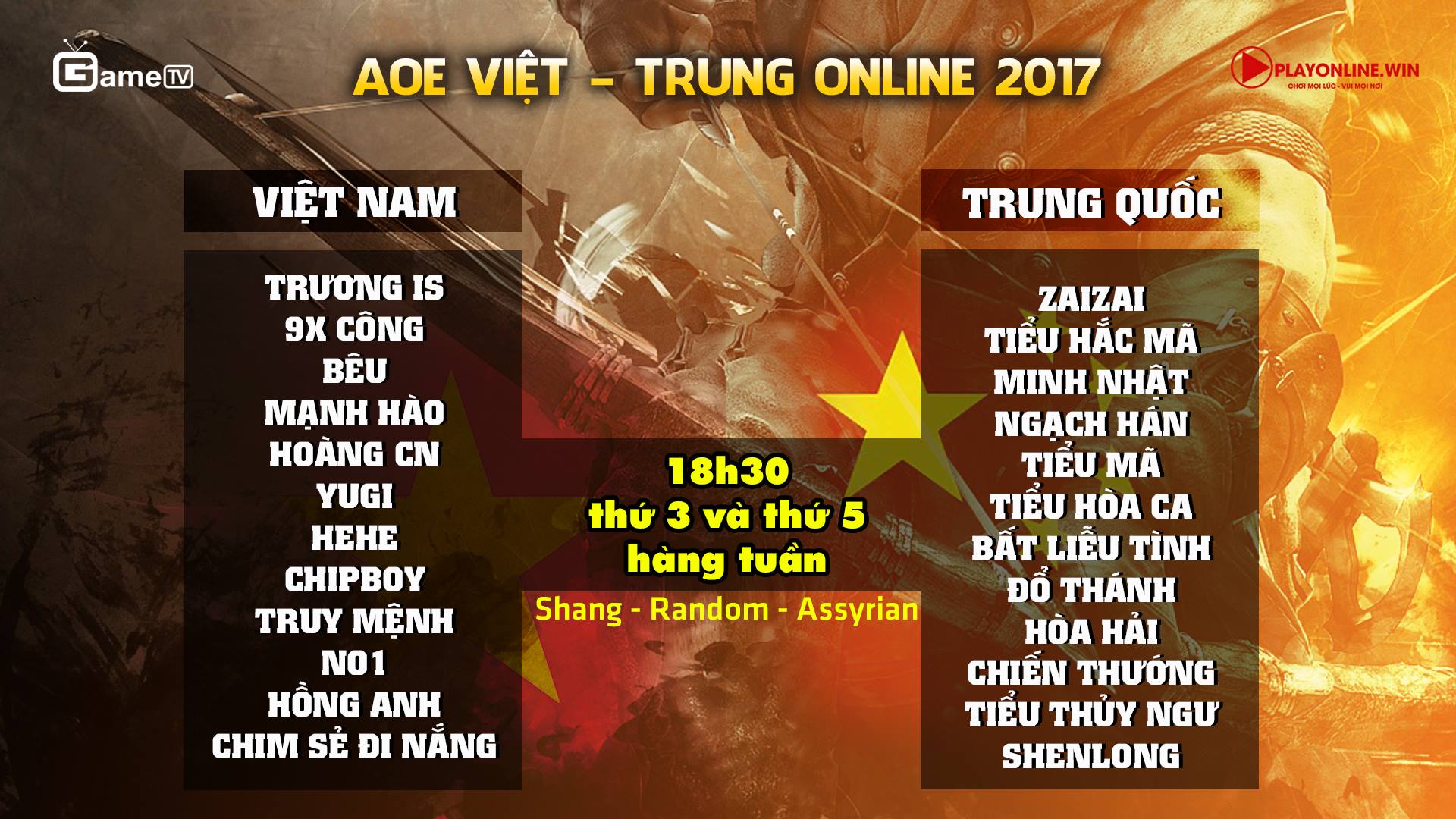 aoe viet trung online 2017, lich thi dau aoe viet trung online 2017, ket qua aoe viet trung online 2017, chim se di nang