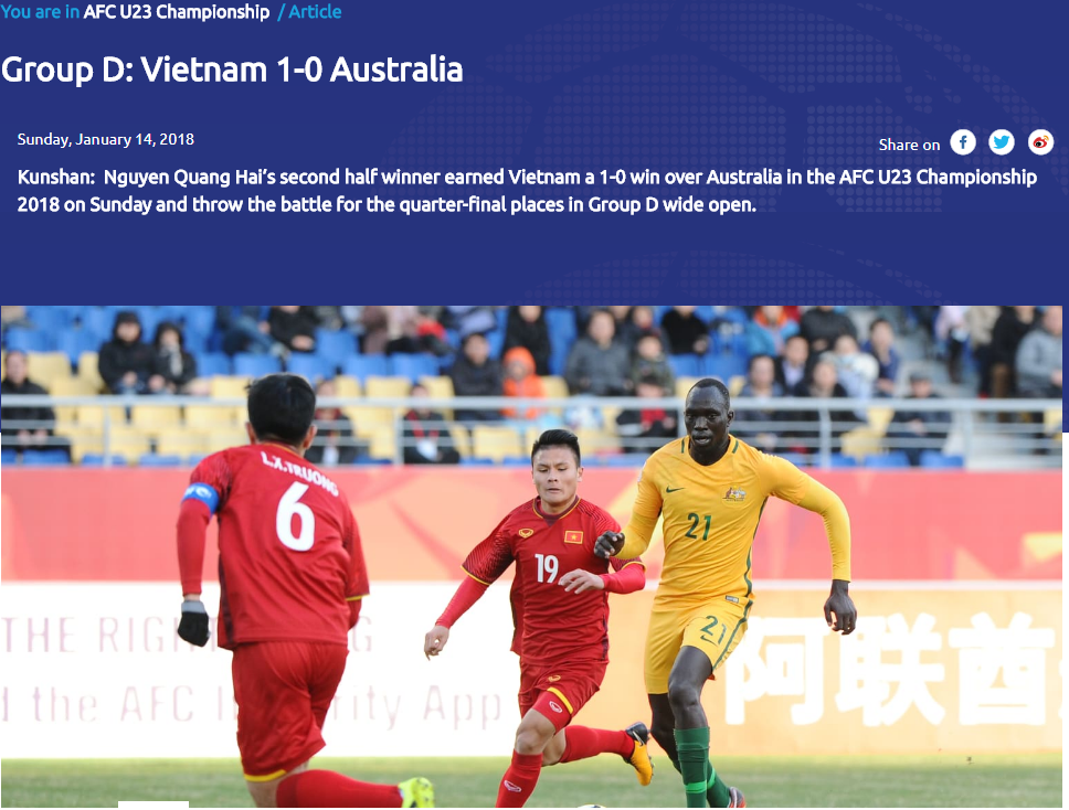 U23 Việt Nam 1-0 U23 Úc, ket qua U23 Việt Nam 1-0 U23 Úc, ti so U23 Việt Nam 1-0 U23 Úc, u23 chau a