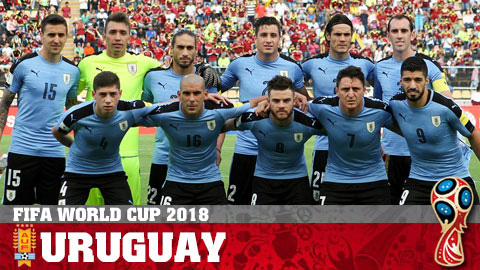đội tuyển uruguay, world cup 2018, lich thi dau uruguay world cup