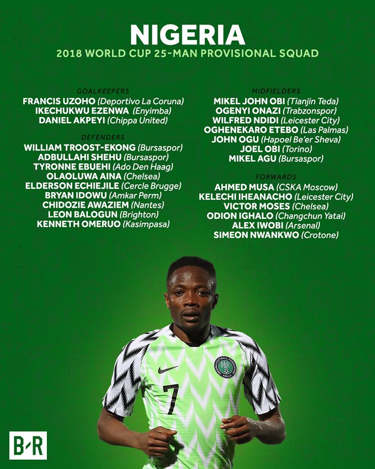 tin tức world cup, ltđ world cup, đội hình ĐT Nigeria