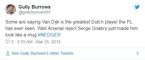 Vòng loại Euro, vòng loại Euro 2020, Đức vs Hà Lan, Đức 3-2 Hà Lan, Van Dijk vị vượt qua, Gnabry vượt qua Van Dijk, bàn thắng của đội tuyển Đức