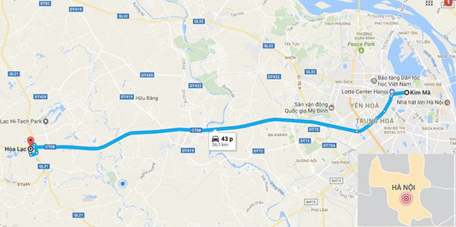 Tuyến đường Kim Mã - Hòa Lạc