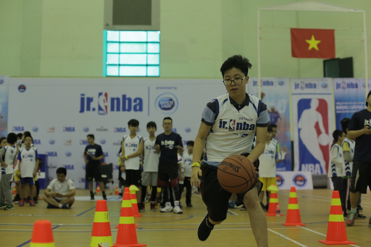 Các em nhỏ có trải nghiệm thú vị tại vòng tuyển chọn tài năng bóng rổ khu vực Hà Nội