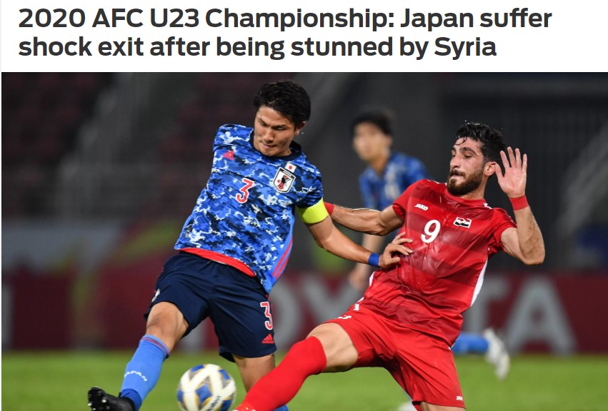 U23 Nhật Bản, U23 Nhật Bản 1-2 U23 Syria, U23 châu Á, u23 nhật bị loại, u23 nhật vs u23 syria, u23 nhật vs syria