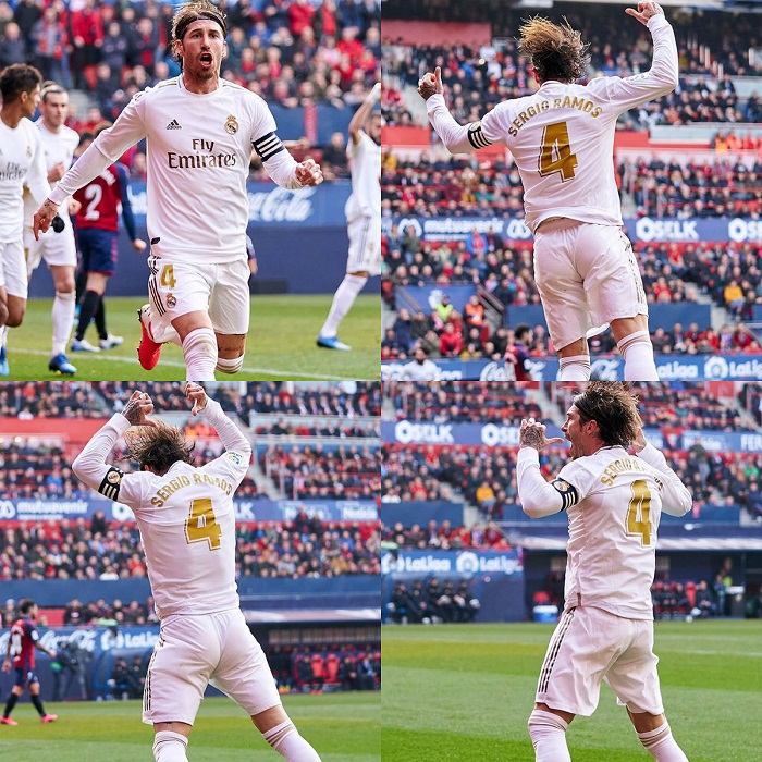 Kết quả Osasuna vs Real Madrid, Osasuna 1-4 Real Madrid, Ramos, Ronaldo, Ronaldo ăn mừng