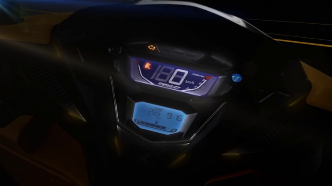 Cụm đồng hồ kỹ thuật số trên xe Honda Grazia BS6