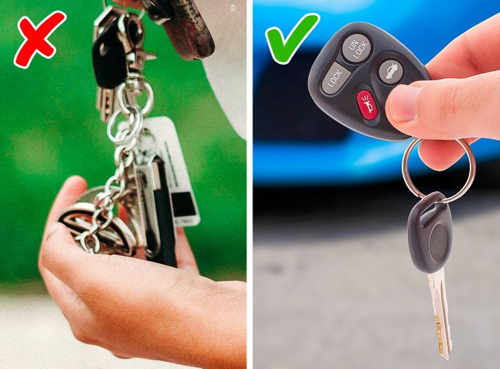 Không nên bỏ quá nhiều loại chìa khóa khác nhau cùng móc với chìa khóa xe