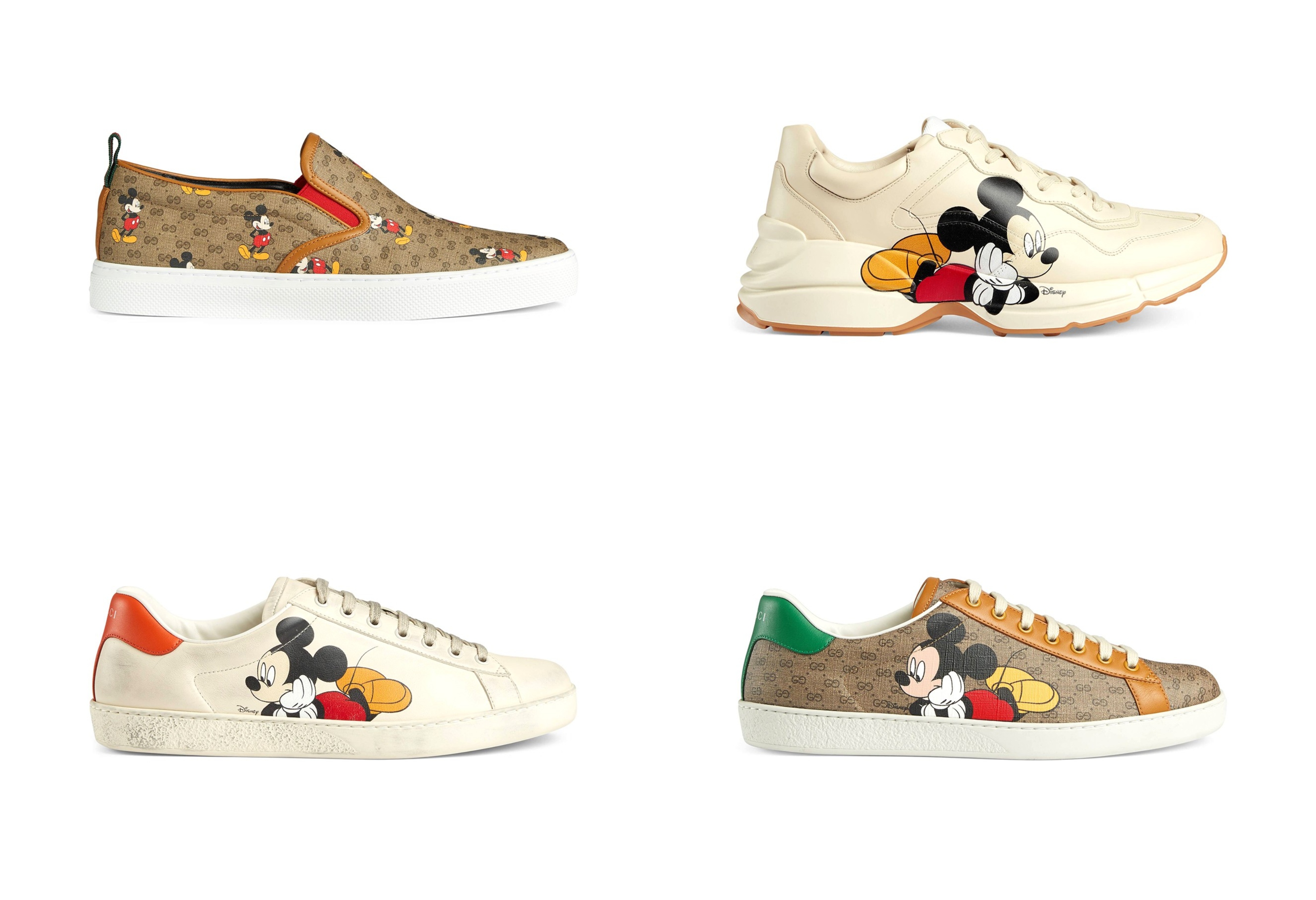 Dòng sneaker Mickey Gucci độc đáo và đầy phong cách sẽ khiến bạn thích thú ngay từ cái nhìn đầu tiên. Với thiết kế mang hơi hướng của thế giới Disney, bạn sẽ trở thành tâm điểm của mọi ánh nhìn với những chiếc đôi giày độc quyền này. Hãy khám phá ngay để tìm cho mình một đôi giày ưng ý!