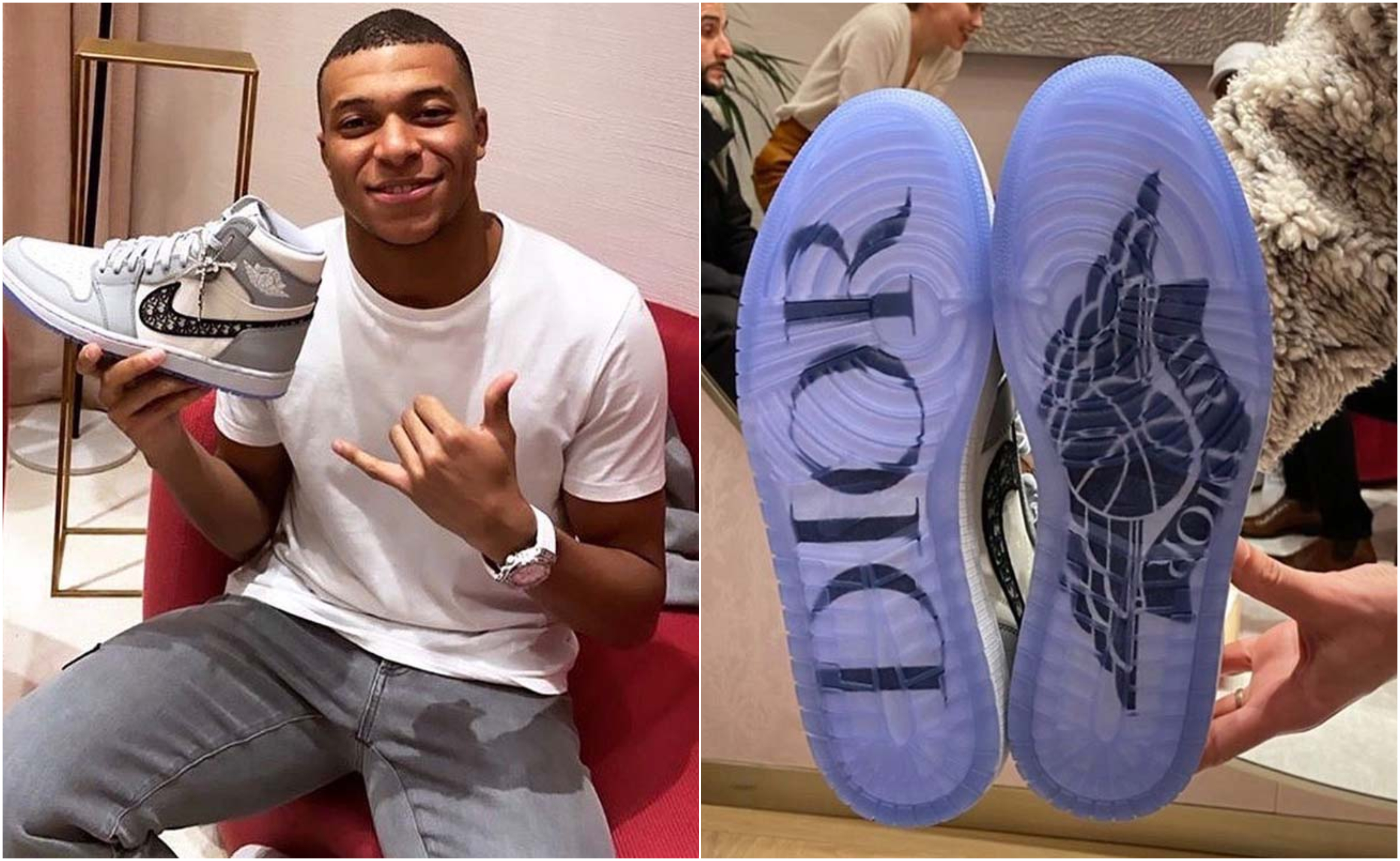 Nike tặng Kylian Mbappe siêu phẩm Air Jordan High OG x Dior