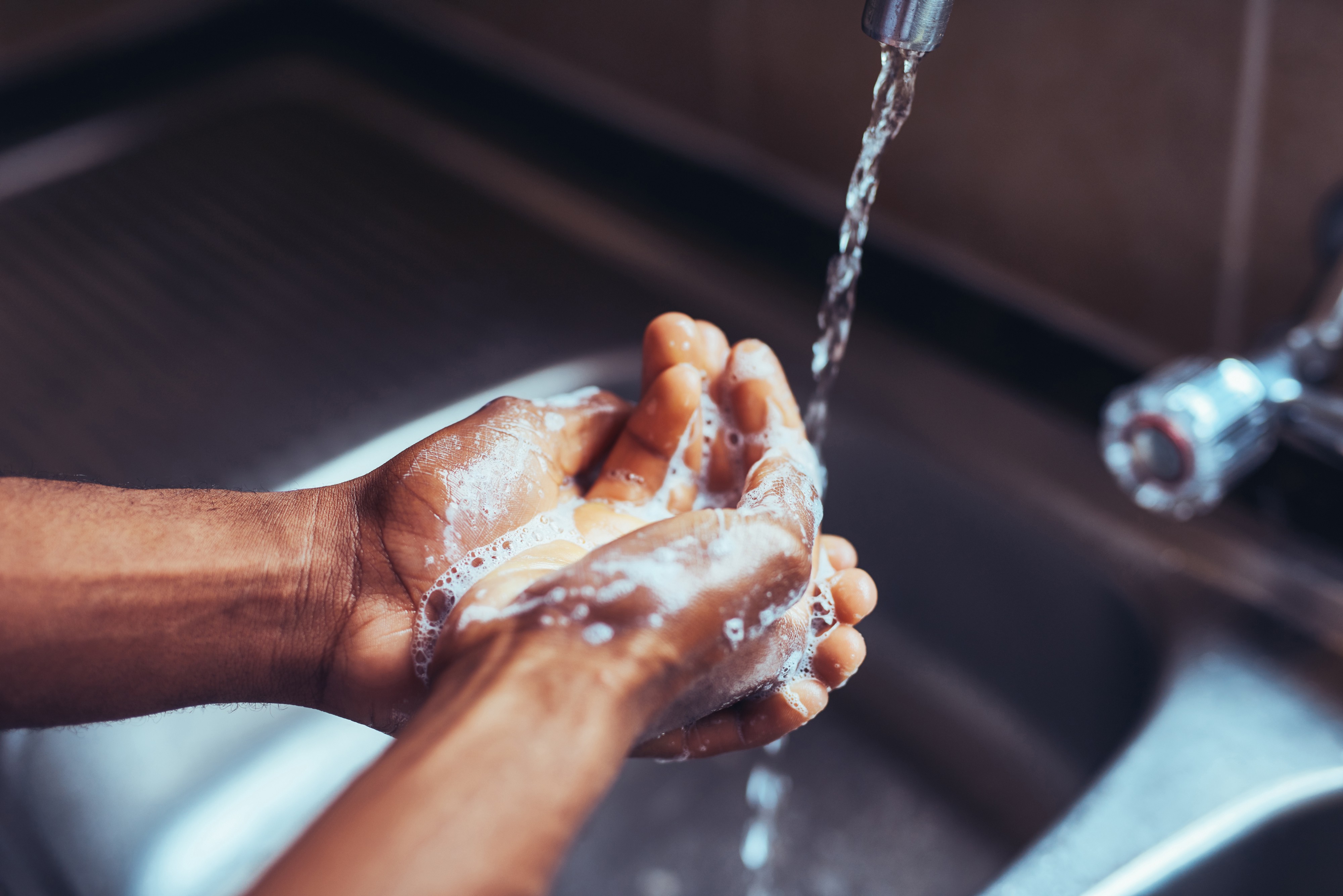 can you wash hands in kitchen sink