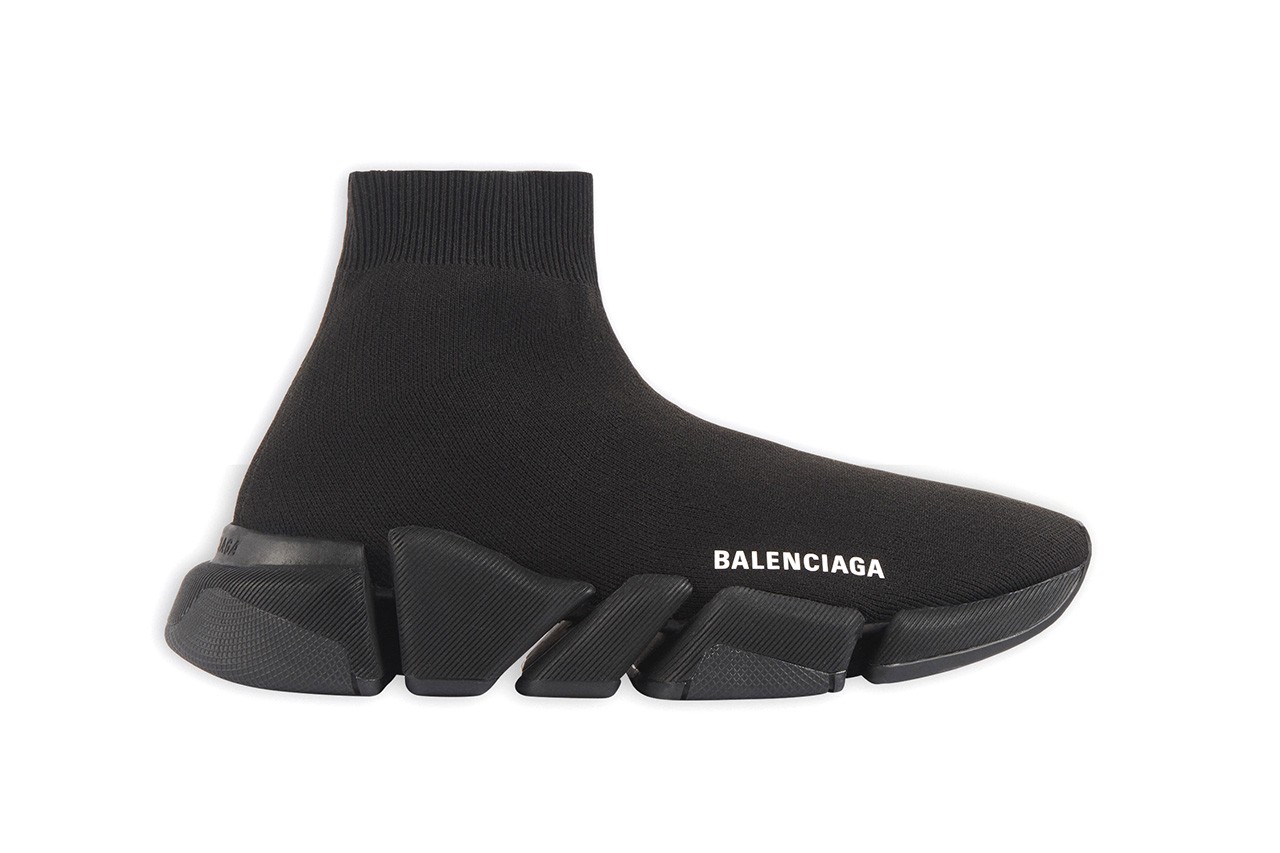 Giày Balenciaga Speed 2 Trainer Knit Black White 617196W17021015   LUXITY