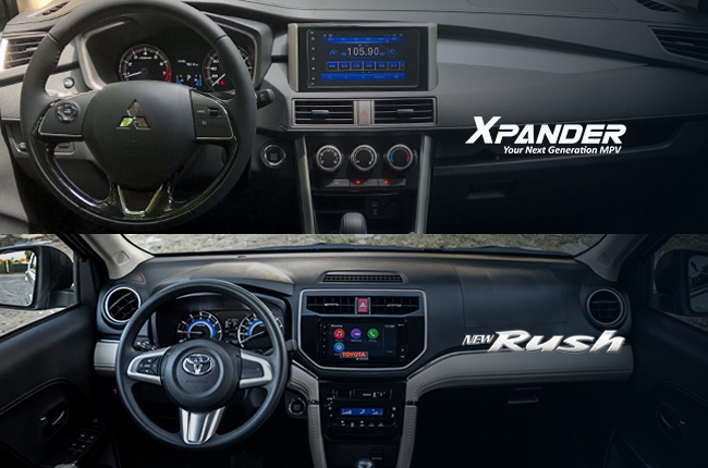 So sánh nội thất Mitsubishi Xpander và Toyota Rush