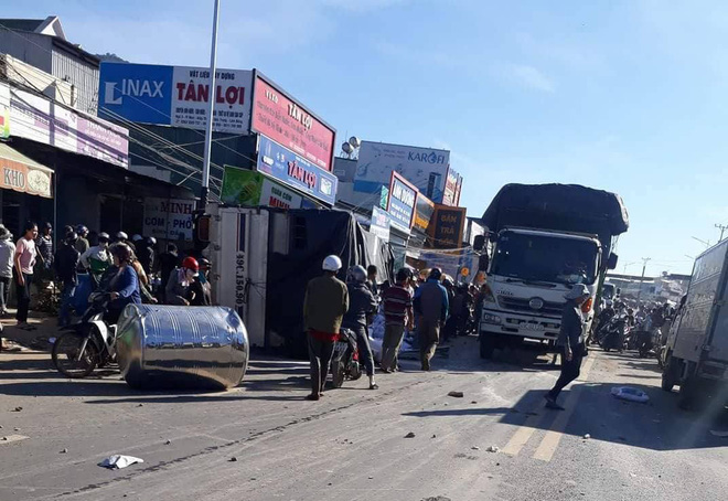 Tai nạn giao thông xe tải đâm liên hoàn xe máy, tai nạn giao thông tại Lâm Đồng