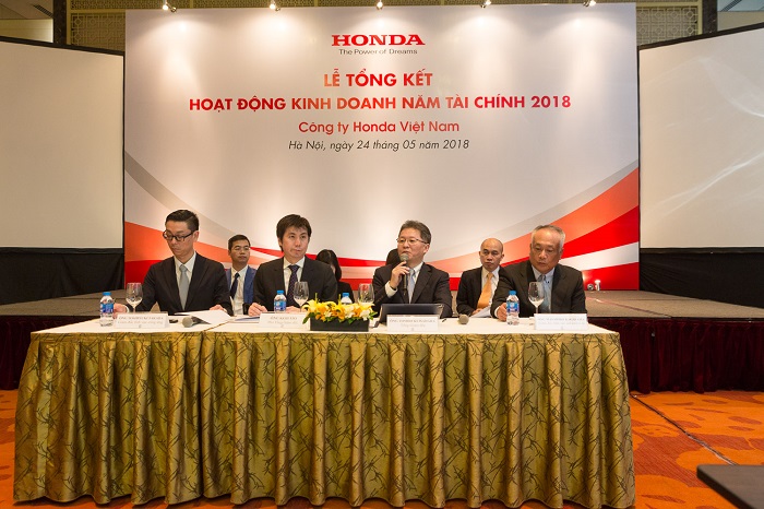 Honda Viet Nam, tổng kết kinh doanh 2018, doanh số bán hàng Honda 2018