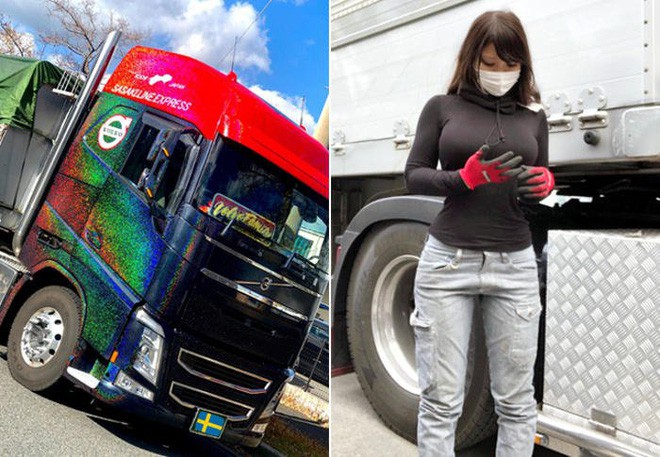 nữ tài xế xe tải xinh đẹp, nữ tài xế, nữ tài xế Nhật Bản, nữ tài xế xe tải Nhật Bản