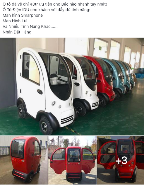 ô tô Trung Quốc, ô tô Trung Quốc IDU, ô tô mini, ô tô điện, xe điện, xe Trung Quốc, xe giá rẻ