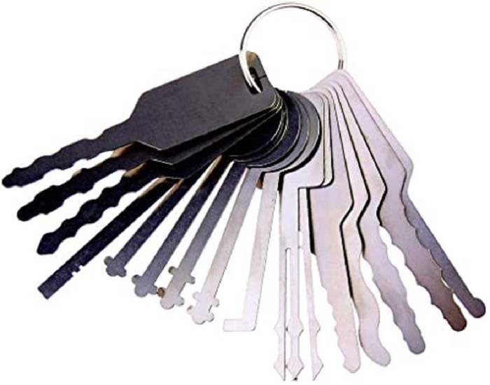 Sử dụng bộ mở khóa chuyên dụng để mở khóa xe ô tô.